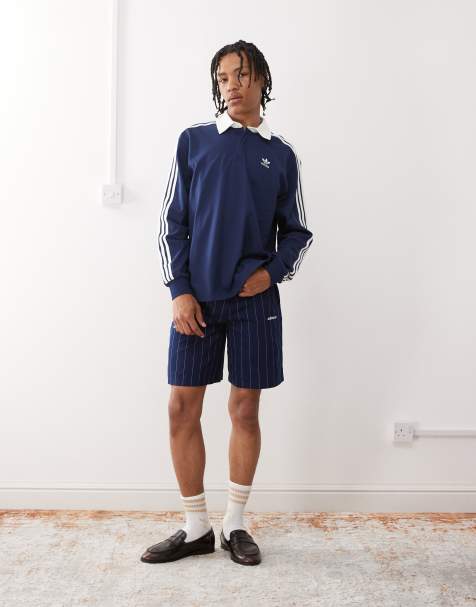 adidas Originals - Pantaloncini blu navy gessati - view 1