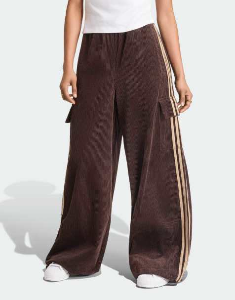 adidas Originals - Pantalones cargo de pana 3 bandas en aurora coffee / khaki six - view 1