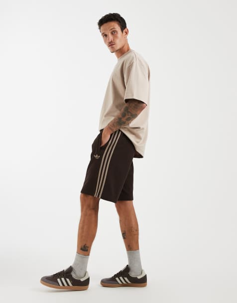 adidas Originals - Pantalones cortos marrón café aurora con 3 rayas - view 1