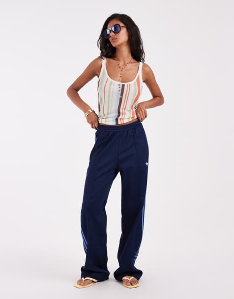 adidas Originals - pantalones de chándal clásicos en azul marino y azul - view 1