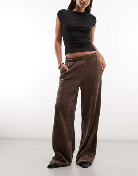 adidas Originals - pantalones de chenilla marrones - view 1