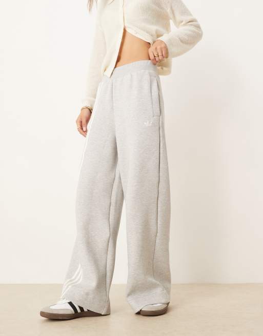 adidas Originals Pantaloni ampi con strisce laterali grigio