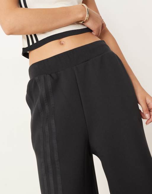 adidas Originals Off placed 3-stripes wide pant in black