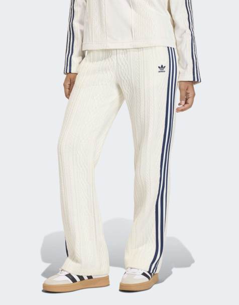 adidas Originals - Pantaloni sportivi classici in maglia bianco sporco - view 1