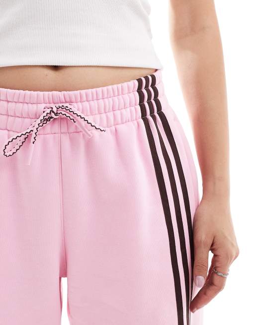 adidas Originals Pantaloni sportivi rosa in velour ASOS