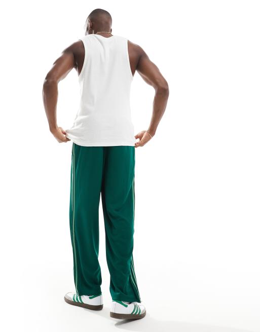 adidas Originals trousers with pin tuck in green 