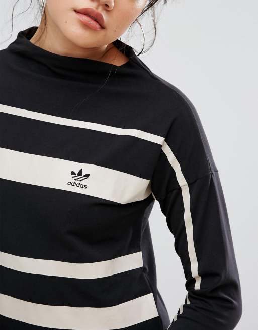 adidas Originals Paris Gestreepte midi jurk ASOS