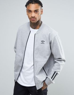 gray adidas track jacket