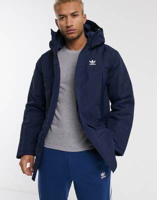 adidas Originals - Parka in marineblauw-Groen