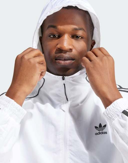 Adidas originals black and best sale white jacket