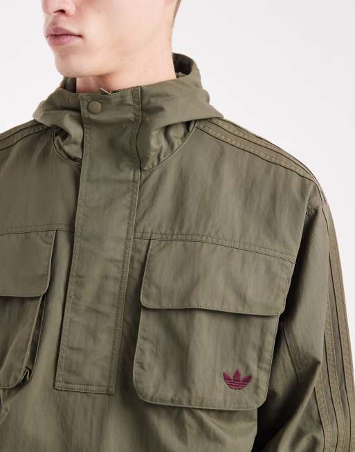 adidas Originals – Parka zum Überziehen in Olivgrün, 2 von 4