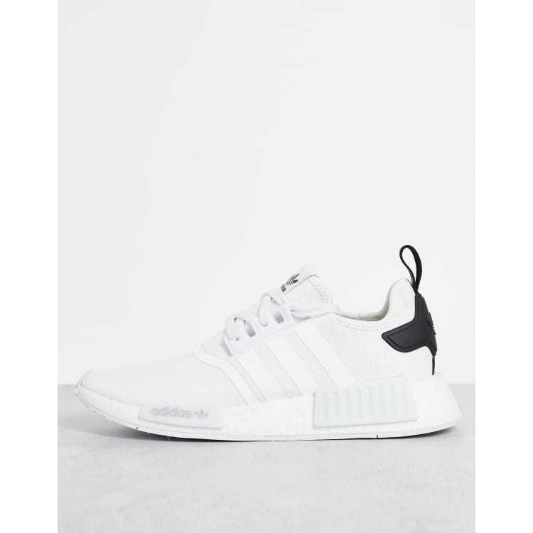 Adidas nmd black with white writing best sale