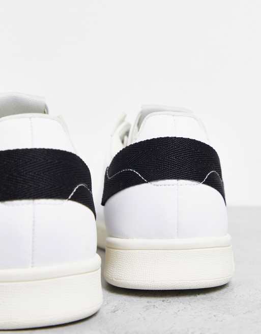 Adidas originals stan smith shop white and black trainers