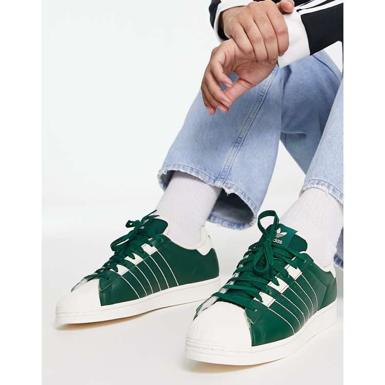 Adidas superstar outlet green color