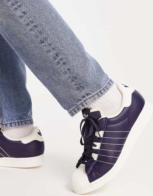 magasin kassette and adidas Originals Parley Superstar sneakers in navy | ASOS