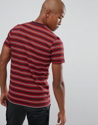adidas red striped shirt