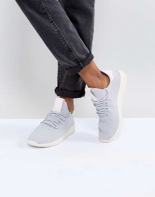 Adidas Originals Pharrell Williams Tennis Hu Sneakers In Gray Asos