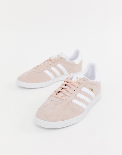 adidas Originals pink and white Gazelle trainers | ASOS