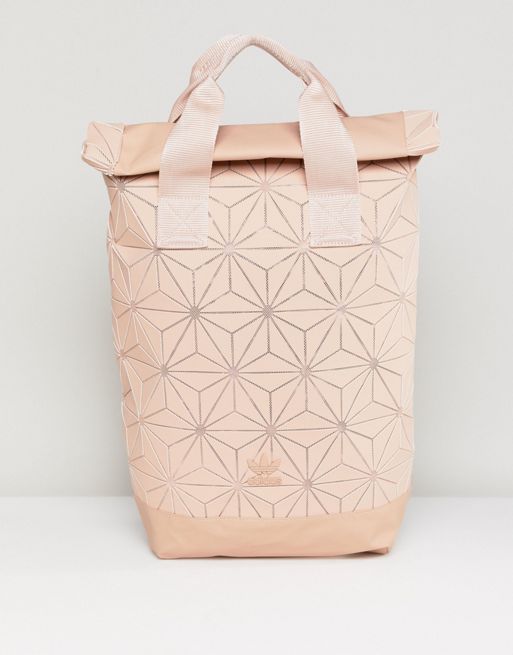 Adidas Originals Pink Geometric Rolltop Backpack Asos