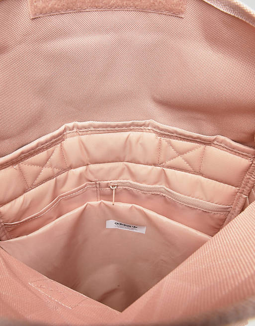 University student Stop Sincerity adidas Originals Pink Geometric Rolltop Backpack | ASOS