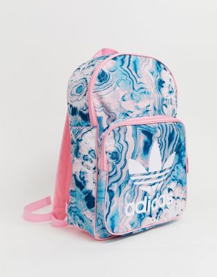 pink and blue adidas backpack
