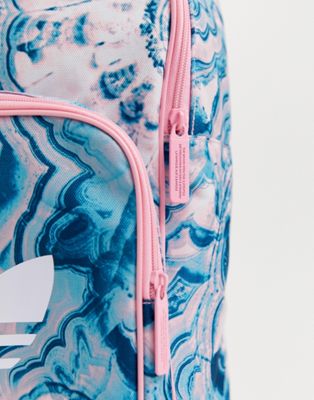 adidas originals pink print backpack