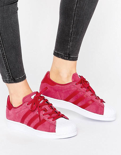 adidas Originals Pink Suede Superstar Sneakers | ASOS