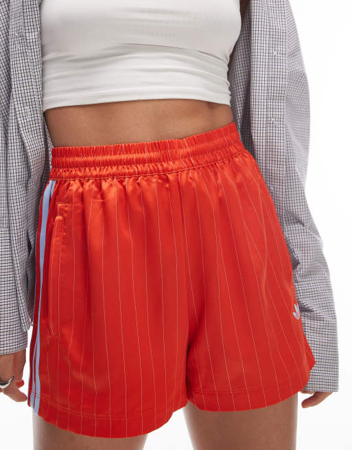 【adidas】Pinstripe Satin Shorts Pants★送料関税込★追跡可能 adidas Originals Pinstripe Satin Shorts - Black | Free