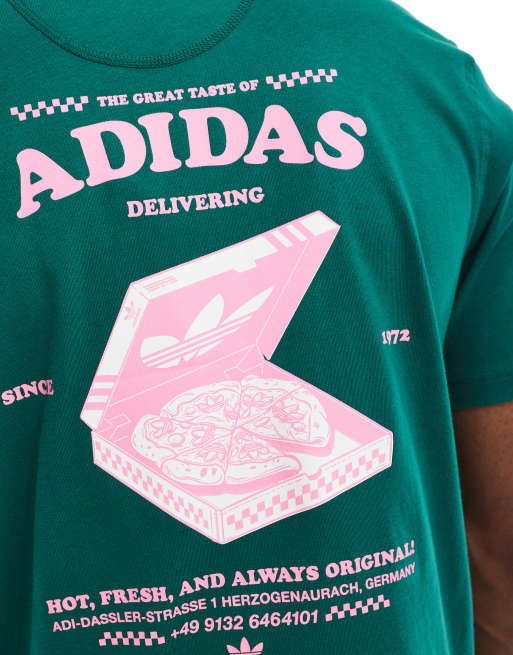 adidas Originals pizza graphic t-shirt in green ASOS