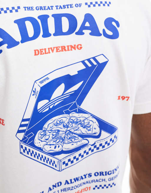 adidas Originals pizza graphic t shirt in white