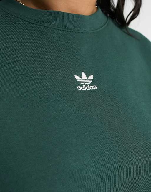 Adidas originals best sale essential sweatshirt green