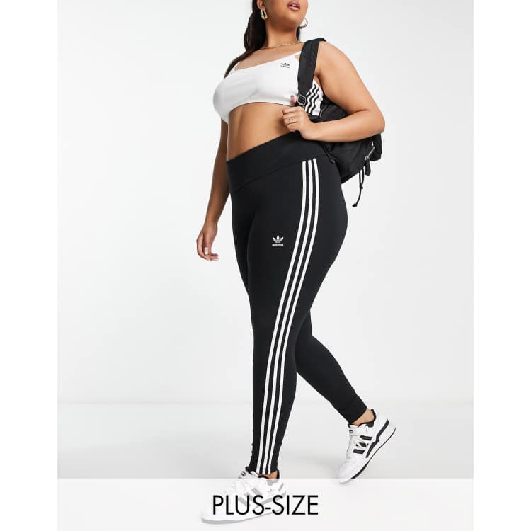 adidas Originals Plus stripe legging in black