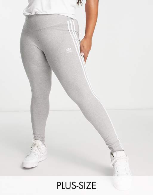 adidas Originals three stripe legging in grey