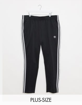 Adidas Originals Adicolor Three Stripe Logo Straight Fit Track Pants In  Black for Women