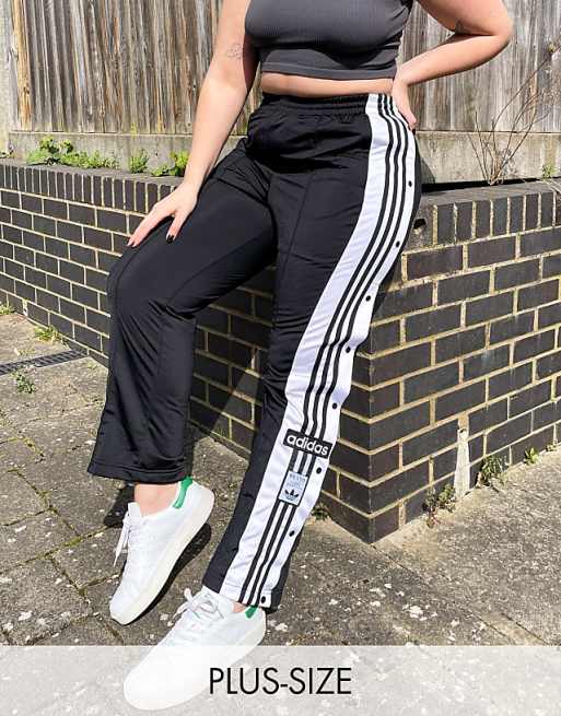 adidas Originals Plus adibreak side logo track pants in black | ASOS
