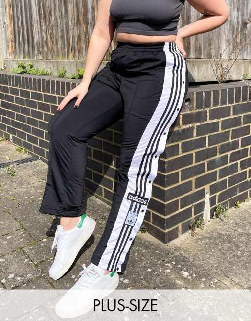 adidas Originals Plus adibreak side logo track pants in black