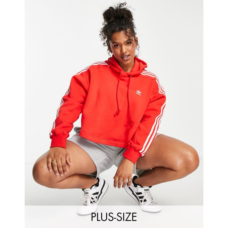 Originals cropped hoodie red outlet