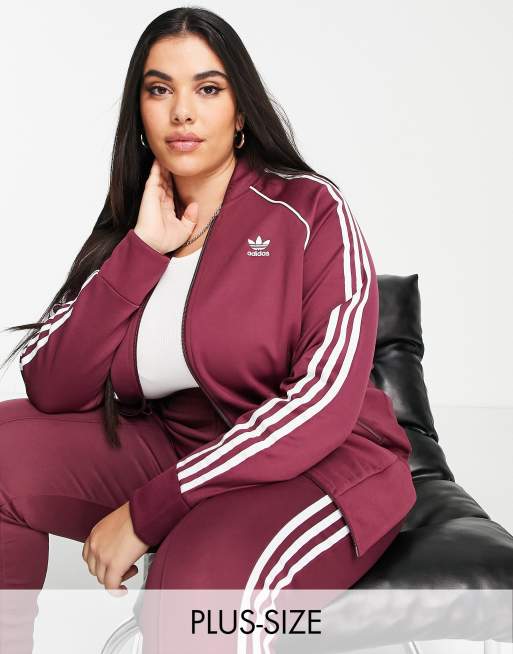 Adidas plus size track jacket shop