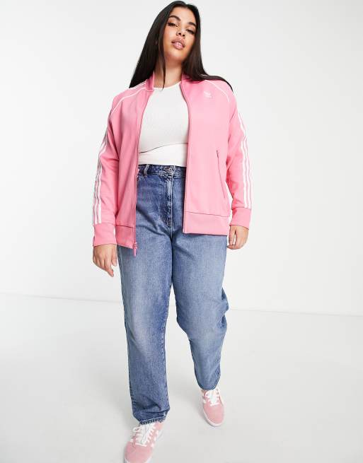 adidas Adicolor jacket 3-Stripes Originals | in ASOS pink track Plus