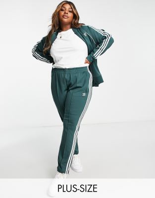 adidas Originals Plus adicolor track pants in green | ASOS