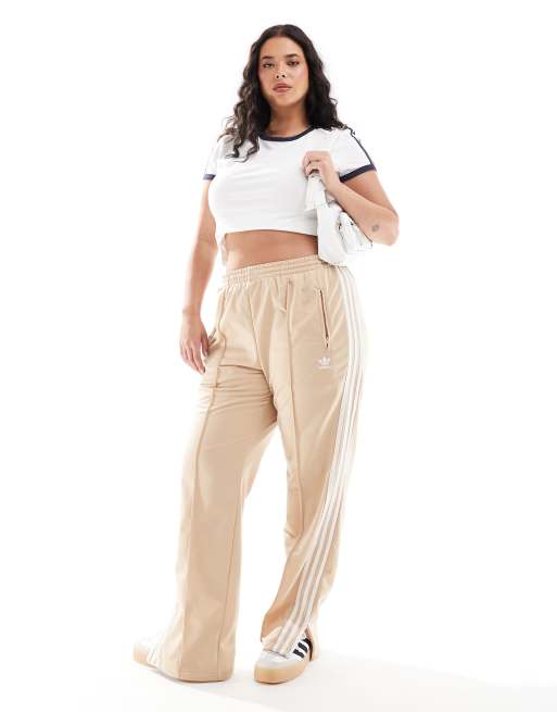 Beige adidas track pants discount