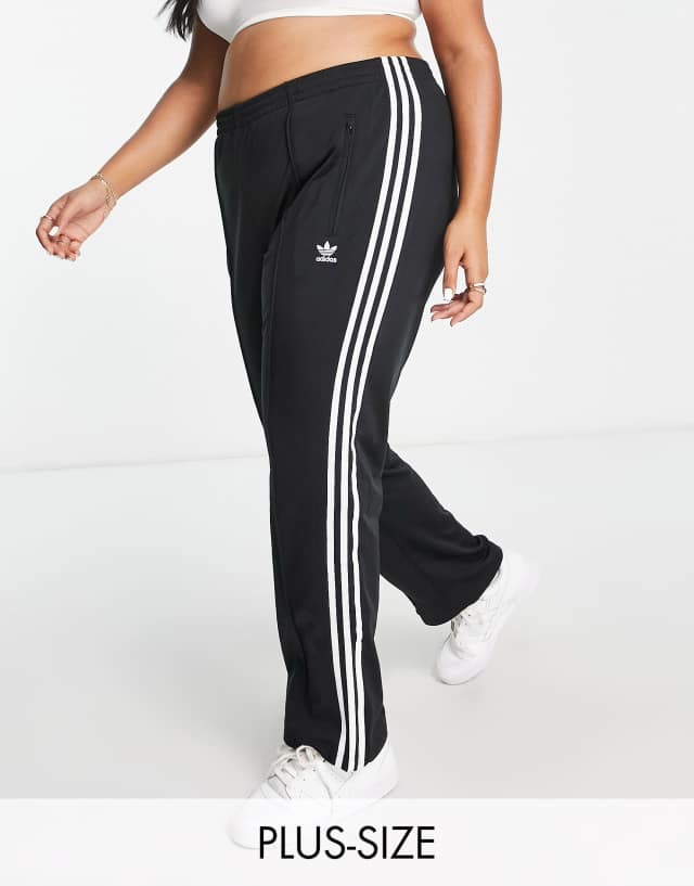 adidas Originals Plus adicolor firebird track pants in black