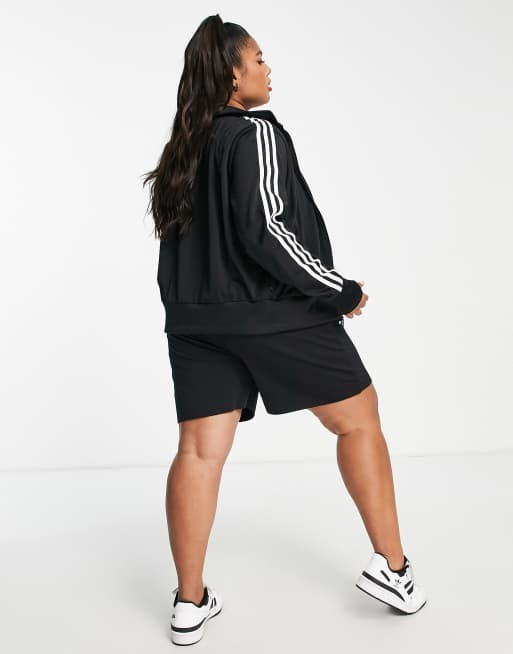 adidas Originals Plus adicolor firebird track top in black