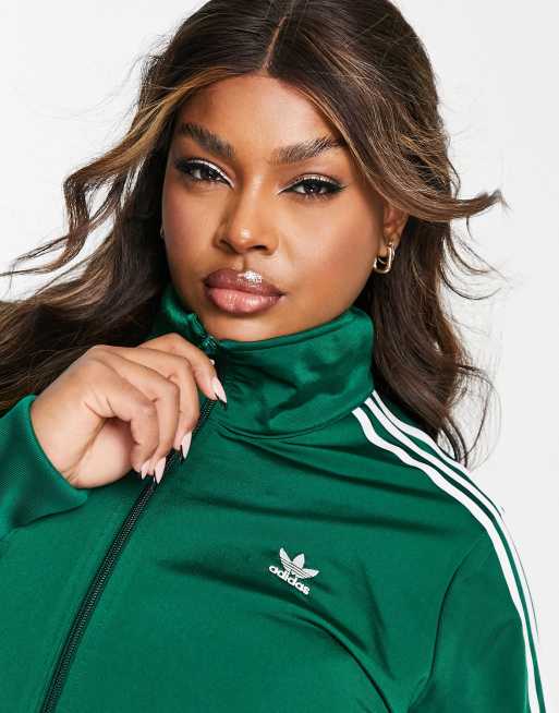 adidas track top womens green