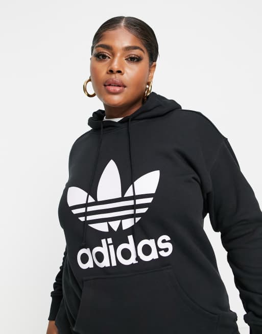 Sudadera adidas logo grande best sale