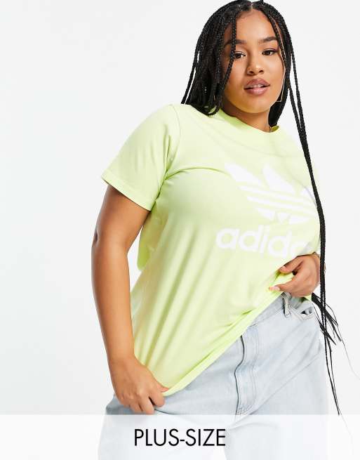Green and yellow adidas t shirt store