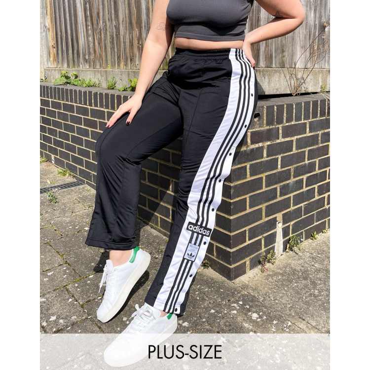 adidas Originals Plus adicolor side logo track pants in black ASOS