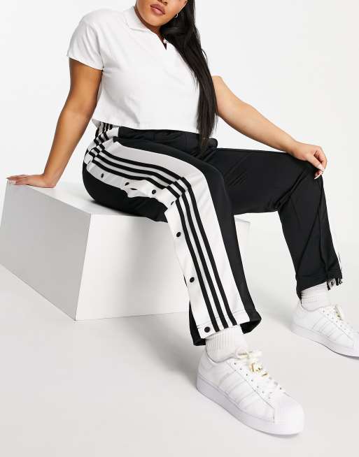 Adidas track pants logo on side sales