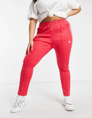 adidas track pants pink stripe
