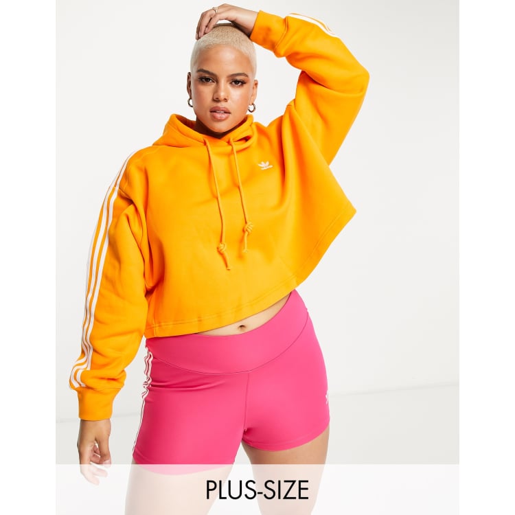 Adidas orange best sale cropped hoodie